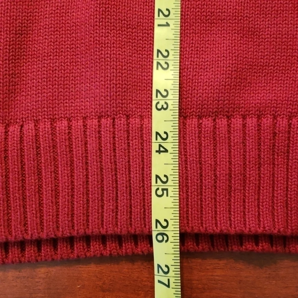 L.L. Bean 1/4 Zip 100% Cotton Sweater L-Reg EUC